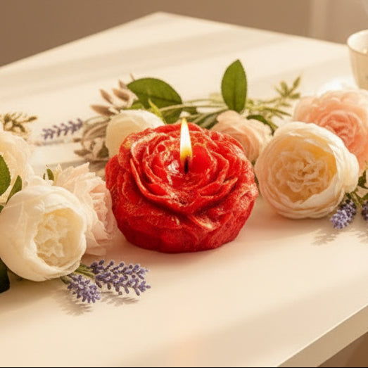 Low-Temperature Rose Candles
